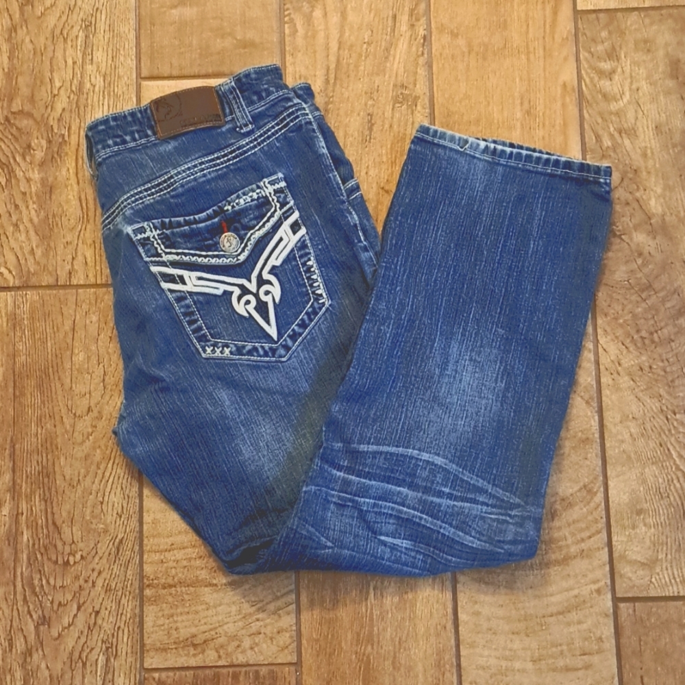 Flypaper Straight Leg Mens Fashion Jeans Size 36/30